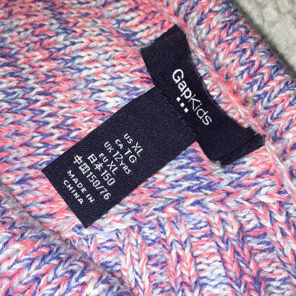 Pink&Blue knit sweater with slit in back - Picture 4 of 5